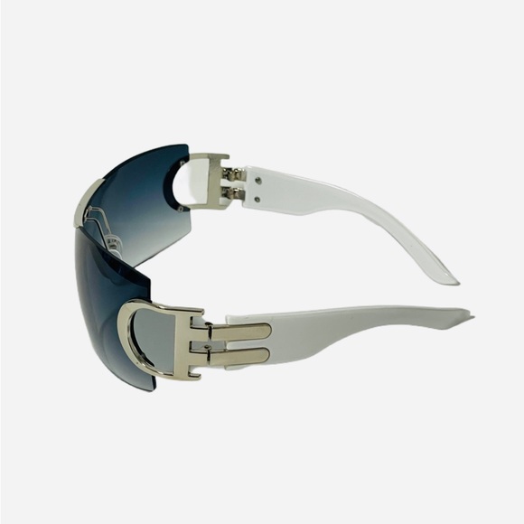 1103-Rimless Unisex Gradient Sunglasses -White - Picture 3 of 3